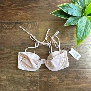 NWT Shade & Shore Bikini Top Light Pink Blush | Underwire Bikini Top | 34B